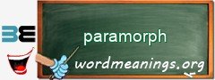 WordMeaning blackboard for paramorph